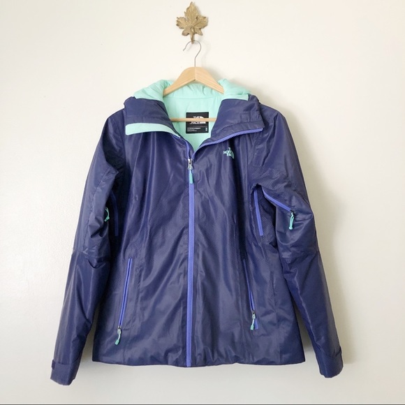 The North face Purple Full Zip hood Hyvent jacket